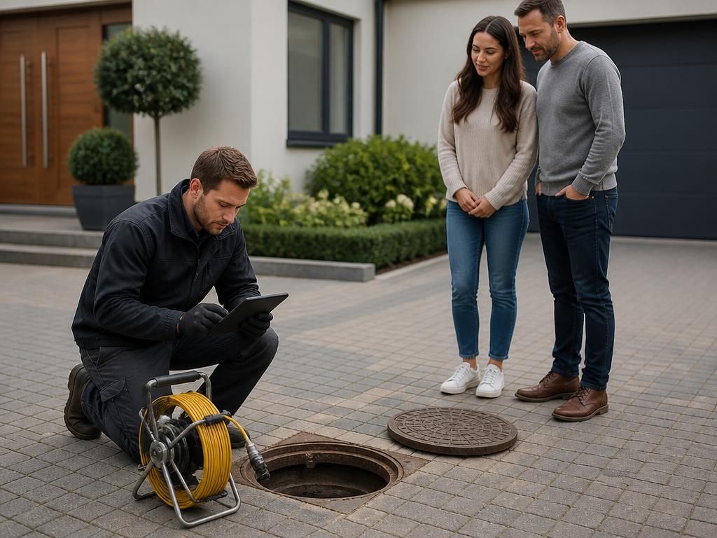 Homebuyer drain survey at a residential property