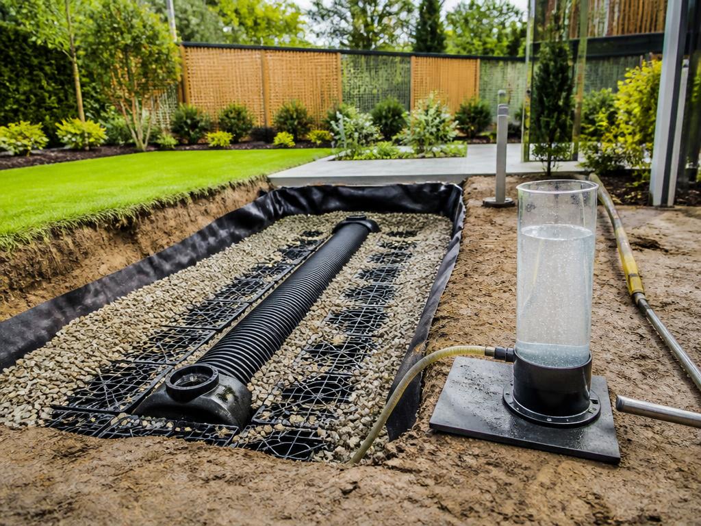 Soakaway installation and percolation testing