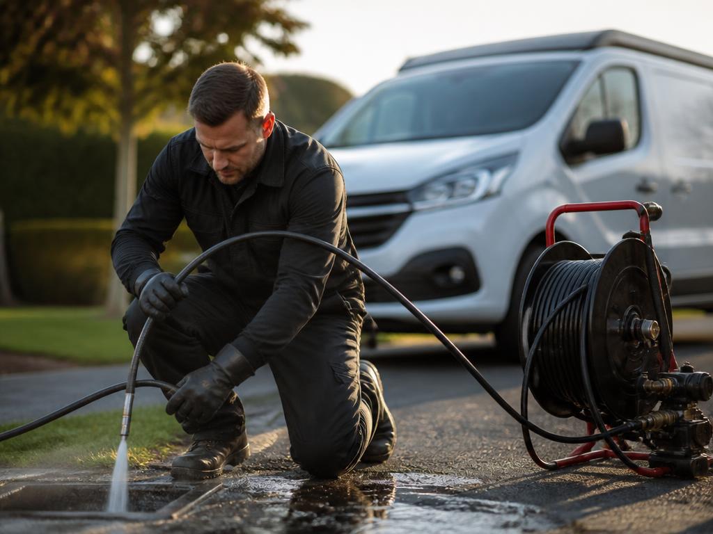 Drain unblocking with high-pressure water jetting